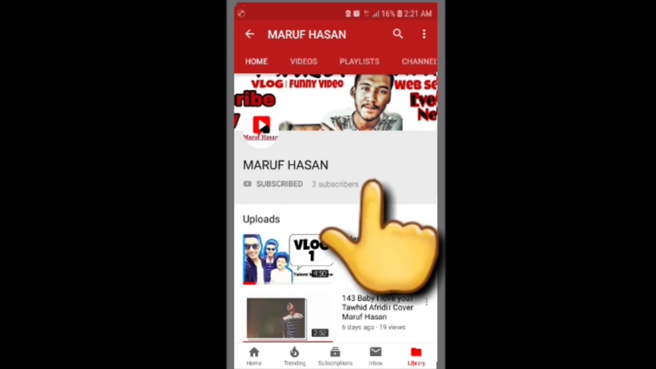 Press the bell icon sound and video