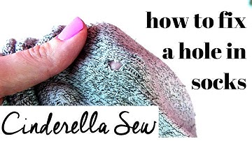 How to fix a hole in your sock - Sew up holes in socks - Repair holes in clothing easy hand sewing
