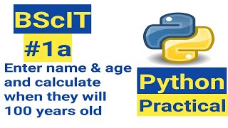 To enter name and age and that tells them the year that they will turn 100 years old BScIT Practical