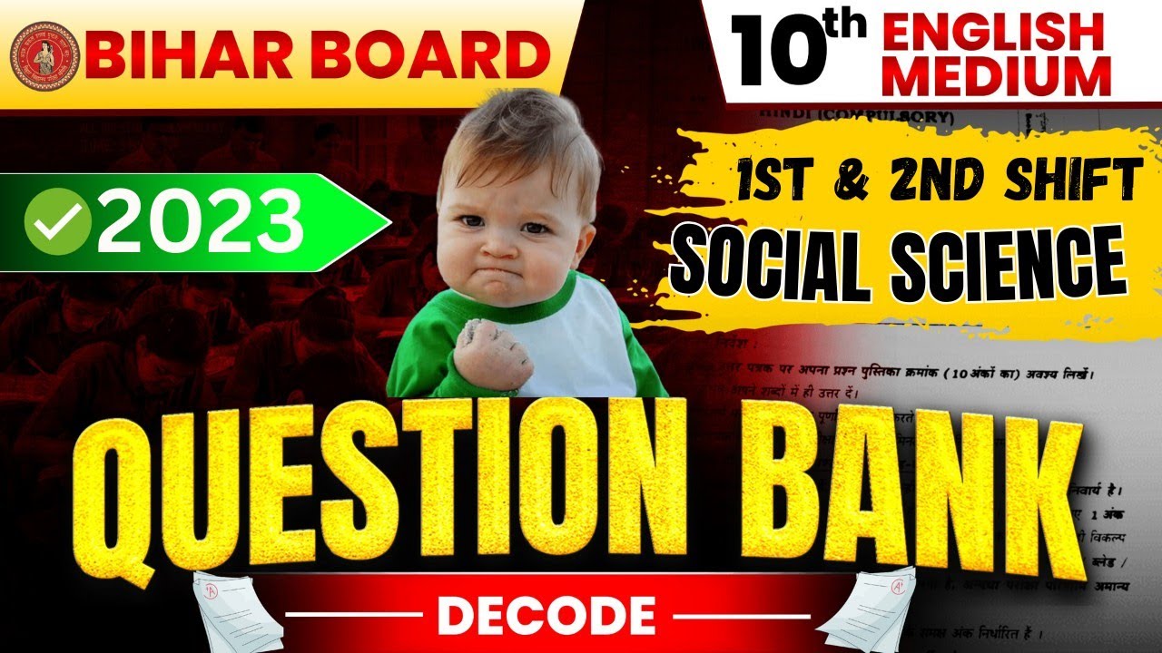 Class 10 SST Bihar Board LIVE 🔥 PYQ Decode with Concept | English Medium | 2023 pyq 2nd shift
