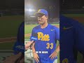#Pitt first baseman Carter Dierdorf after the Panthers' 7-4 win vs. Wake Forest 🗣️ #baseball #h2p