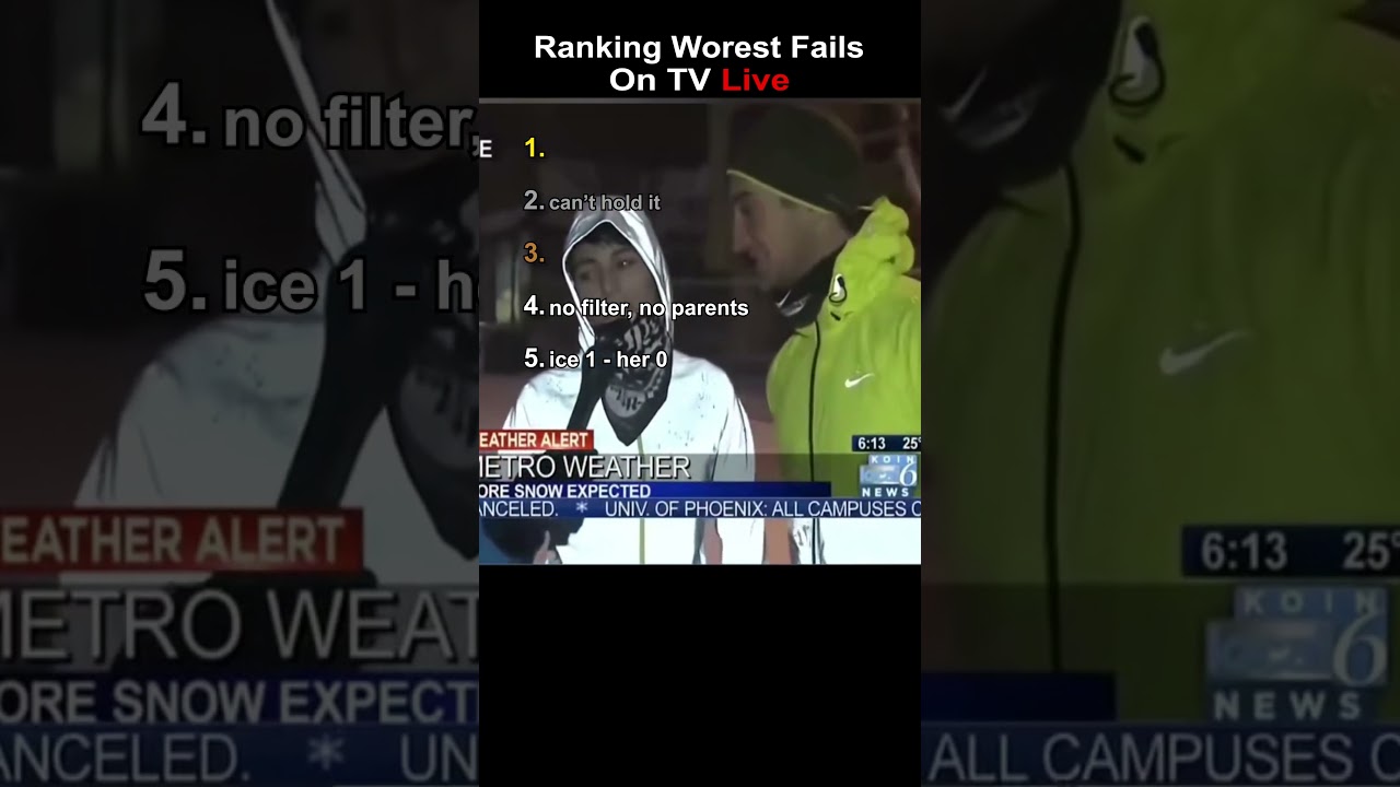 Худшие провалы в прямом эфире