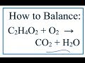 Balancing Combustion Reactions