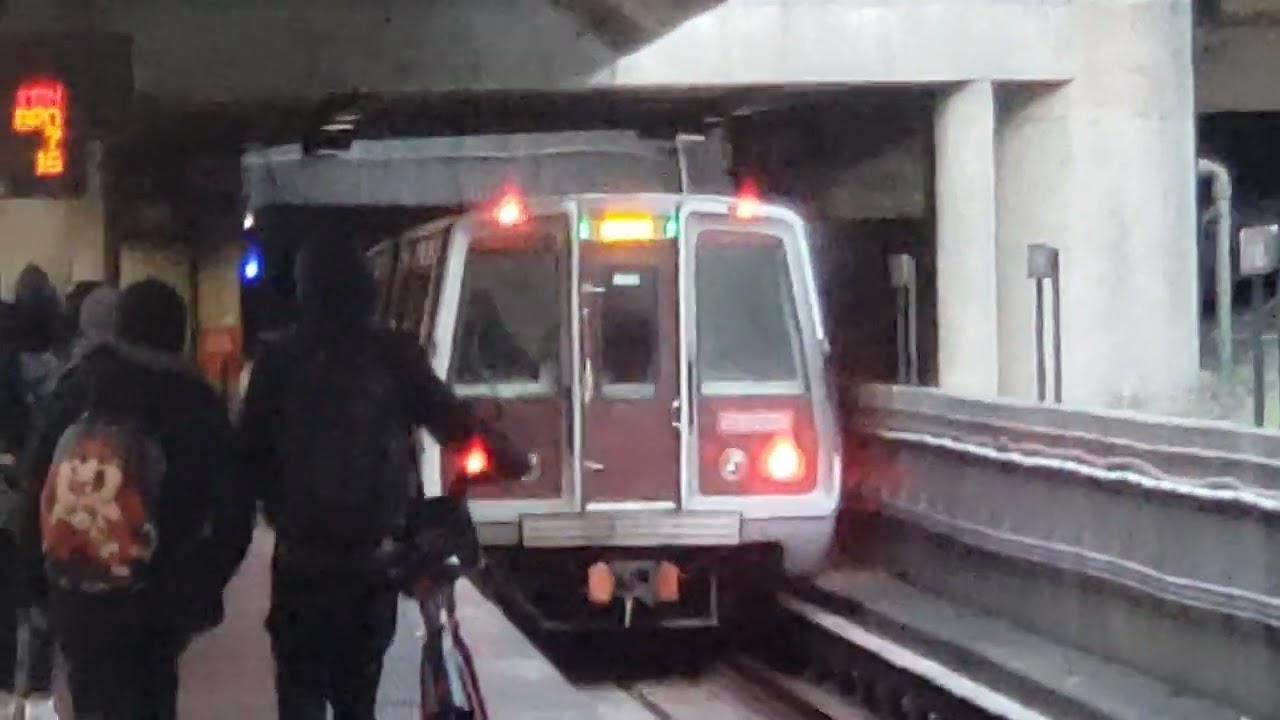 Green Line trains at Fort Totten Lower Level