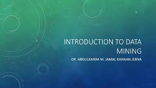 Introduction to Data Mining (J22-1)