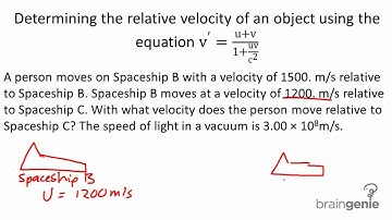 Physics 8.2.2.1 Determining the relative velocity of an object using the equation