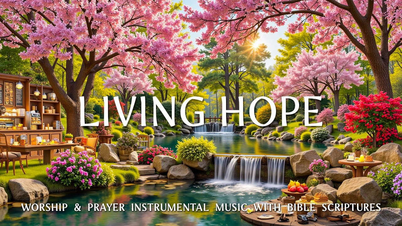 LIVING HOPE: Calming Worship & Prayer Instrumental with Bible Verses, Birds Singing & Spring Scenes