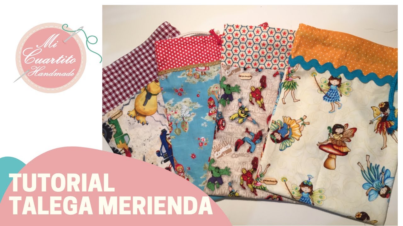 Patrón Bolsa Merienda Tela Diy Bolsa Merienda Paso A Paso Para