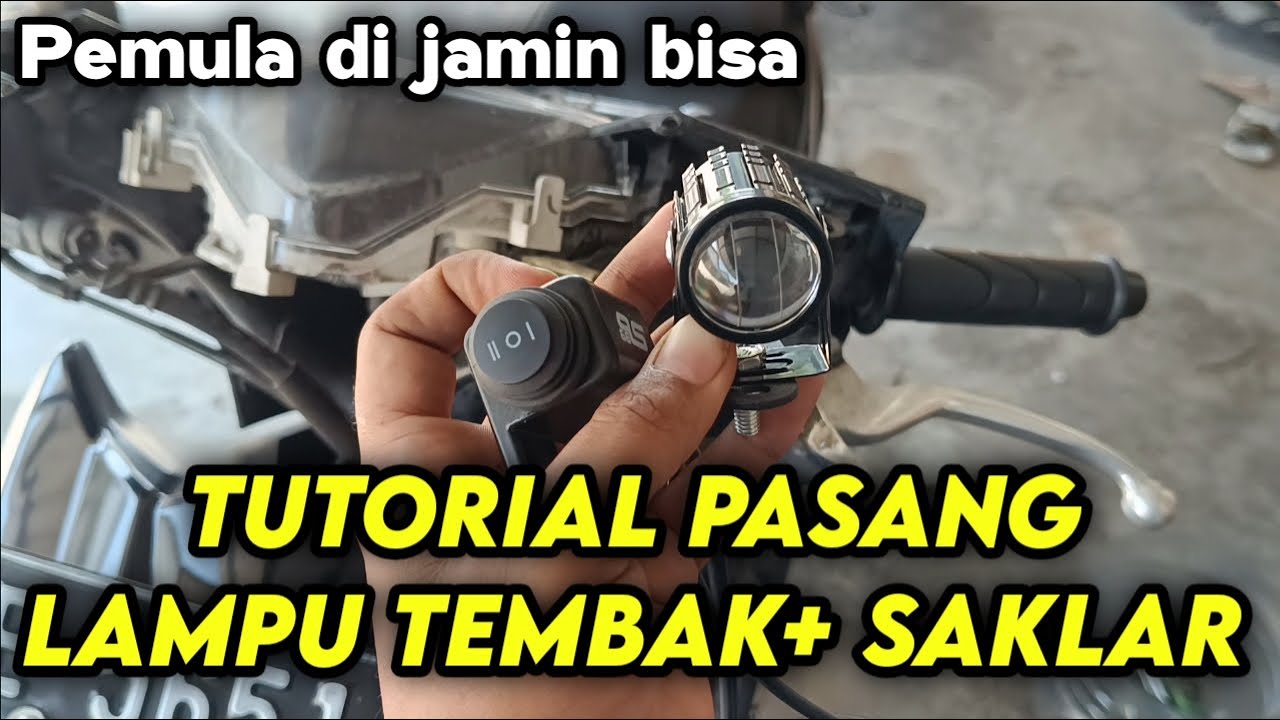TANPA RELAY 🔥 Tutorial Cara Pasang Lampu Tembak dan saklar pemula di jamin bisa !!