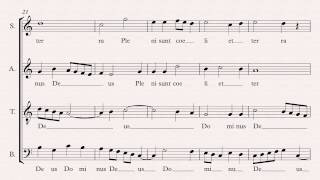 Modal Counterpoint exercise in 4 voices - Sanctus (Palestrina style) (Sibelius sounds)