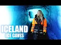 INCREDIBLE ICE CAVE in Iceland &amp; We Travelled by Snowmobile on The Glacier (In the Summer)