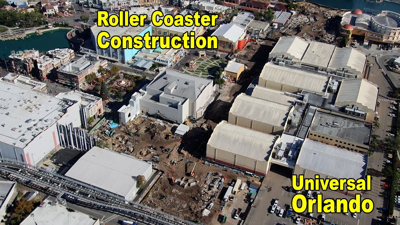 Roller coaster construction in Universal Studios Florida