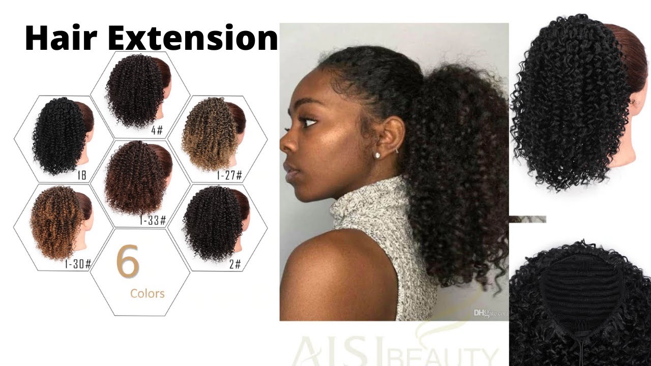 Drawstring Puff Ponytail Curly Hair Extension Pony Tail African