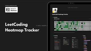 I built a LeetCode Heatmap Tracker in Notion