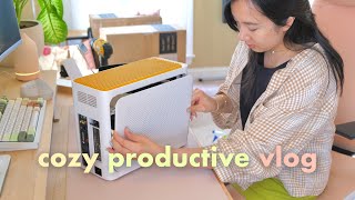 cozy productive vlog | upgrading my ITX PC, 3d printing workspace makeover, playing civ6