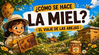 ¿Cómo hacen miel las abejas? 🍯 | Viaje a la colmena | Vídeo para niños curiosos ¿Cómo hacen miel las abejas? 🍯 | Viaje a la colmena | Vídeo para niños curiosos
