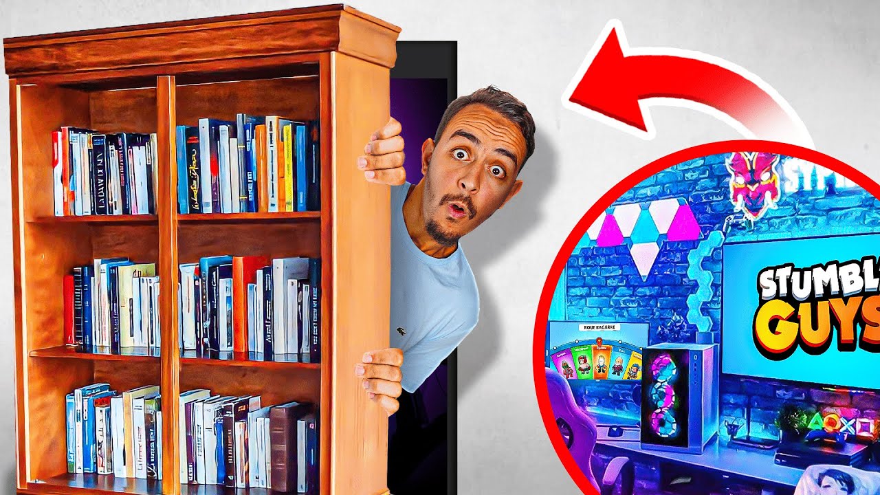 J'ai CONSTRUIT une PIECE GAMING SECRETE CHEZ @toinelag - YouTube