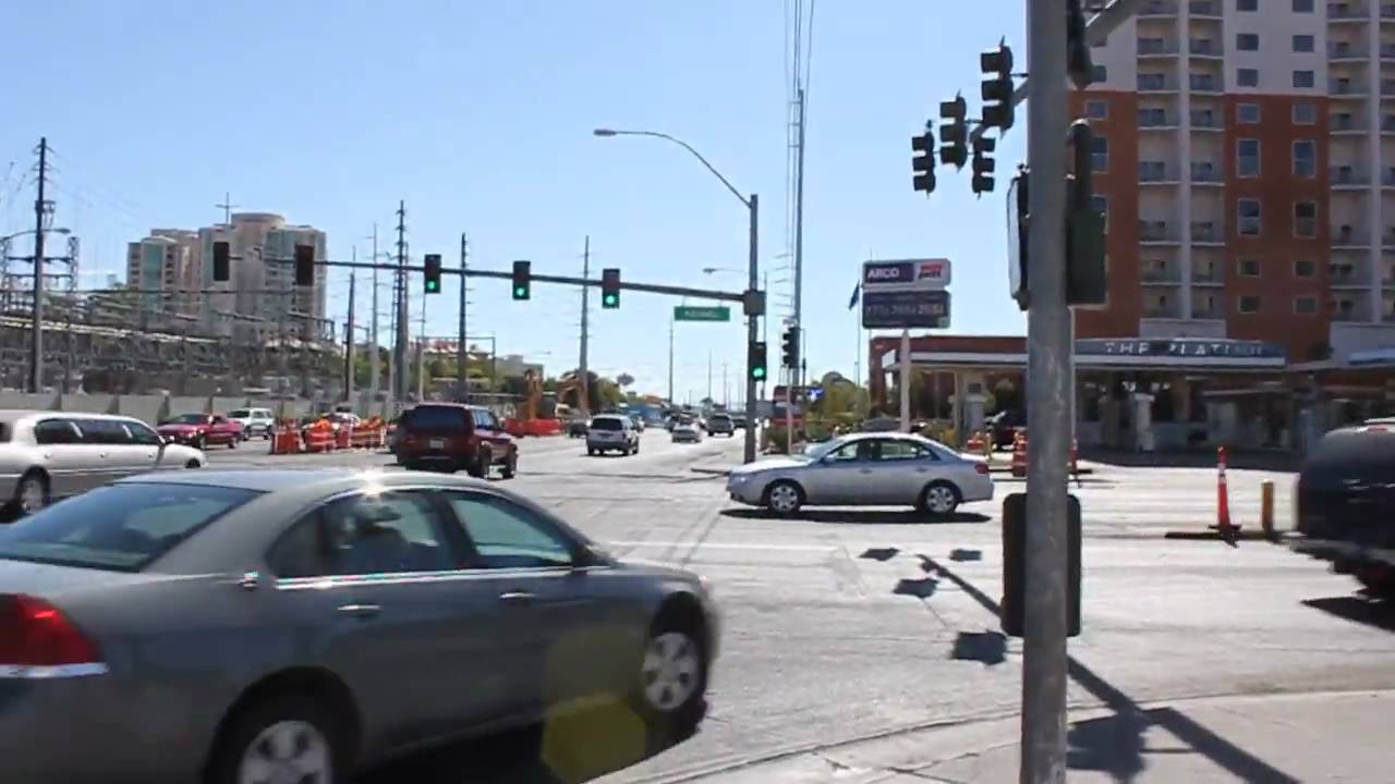 Intersection where Tupac Shakur was shot dead in Las Vegas - YouTube