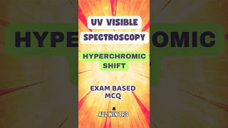 Hyperchromic shift #uvvisiblespectroscopy #hyperchromicshift #redshift #blueshift #bathochromic