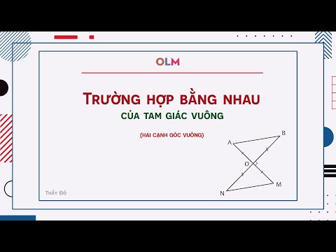 Video Trường hợp bằng nhau của tam giác vuông: hai cạnh góc... - youtube