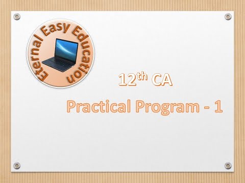TN 12th CA practical program -1 Page Formatting