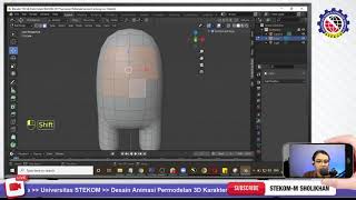 Membuat karakter Among Us dengan Blender (bag-1) Kuliah Desain Grafis Kendal screenshot 5