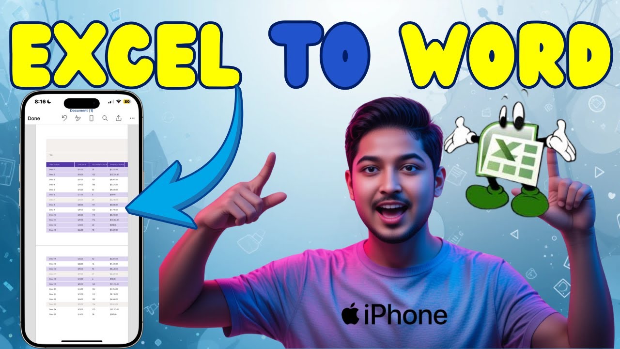 How To Copy Paste Table From Excel To Word On Mobile - Simple Steps ...