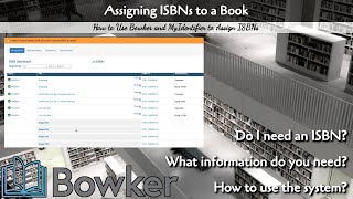 Using Bowker to Assign ISBNs