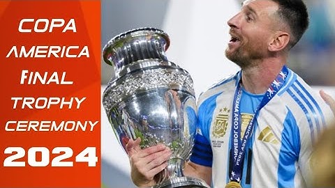 "Copa America 2024 Argentina 1-0 Colombia: Full Trophy CEREMONY!" Champion argentina!