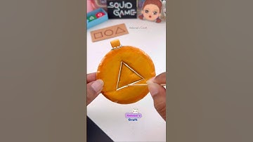 Squid game DIY Dalgona squishy keychain #shorts #squidgame #diy #helenascraft #craft