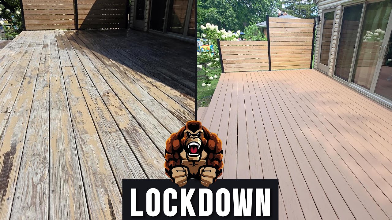 LockDown | Deck with Peeling Paint and Weathered Wood is Encapsulated 4life | Cincinnati