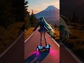 Hatsune Miku Racing Through Japan on a Futuristic Hoverboard | Iconic Landmarks in Dynamic Motion