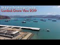 Pelabuhan penyebrangan lembar  lombok drone view 2019