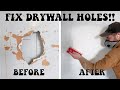 HOW TO FIX / REPAIR DRYWALL HOLES like a PRO!