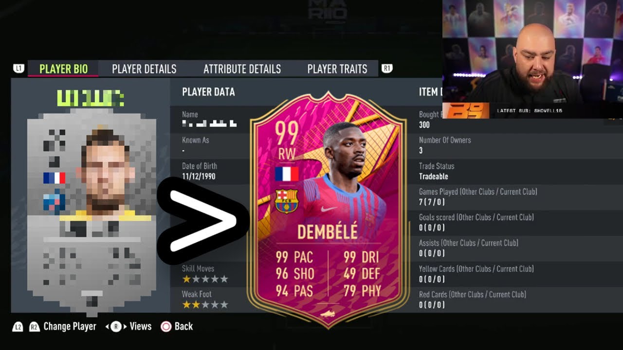 "This player is Better than 99 Dembele"