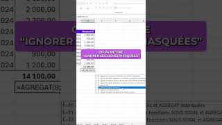 🚀 Astuce pour éviter les erreurs avec la formule SOMME dans Excel 👇  🔄 Utiliser la fonction AGREGAT