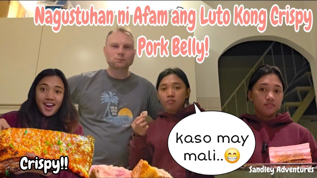 Nagustuhan ni Afam ang Luto Kong Crispy Pork Belly|Kaso may Mali😁|MUKBANG|Pinaylatviancouple