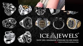 Feather w/ Eagle Head 925 Sterling Silver Ring | IceTempleJewels®