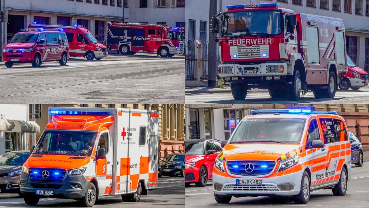 [Vom RTW bis zum PTLF] Einsatzfahrten an der Berufsfeuerwehr Darmstadt