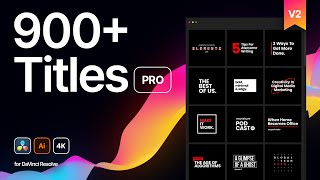 Titles Pro V2 | Davinci Resolve templates | Typography Kit