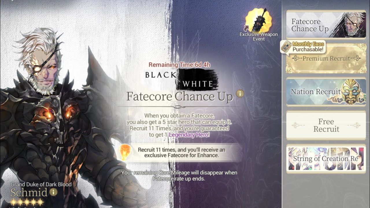 Exos Heroes - FC Schmid banner rate up