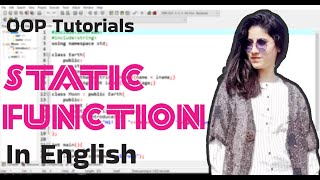 Static member function | OOP Tutorials | In English