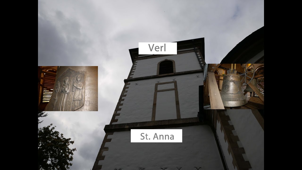 Verl [D.] - Glocken der kath. Kirche St. Anna, Geläutepräsentation (Turmaufnahme)