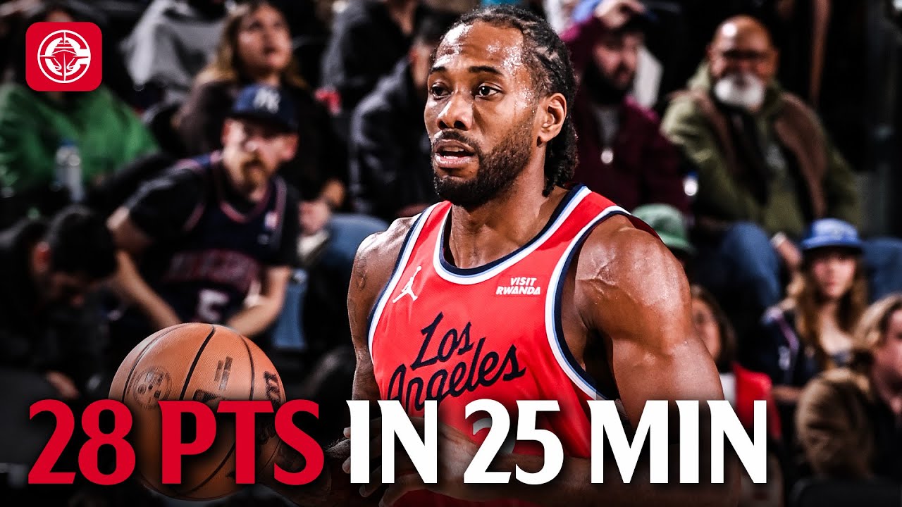 Kawhi Leonard Drops 28 PTS in 25 Minutes vs Nets