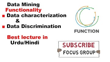 Data Mining Functionalities || Data Characterization & Data Discrimination || Lecture In Urdu/Hindi