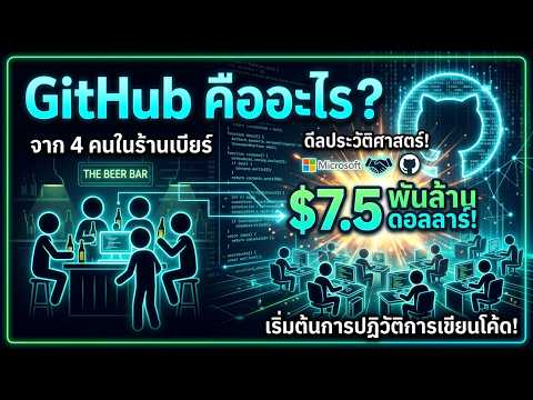 GitHub คืออะไร? จากโปรเจกต์ในบาร์เบียร์ สู่จักรวรรดิ 7,500 ล้านเหรียญที่ครองโลกเทคโนโลยี
