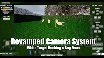 Revamped Camera System, White Target Backing and More! Stage Designer for USPSA/IPSC
