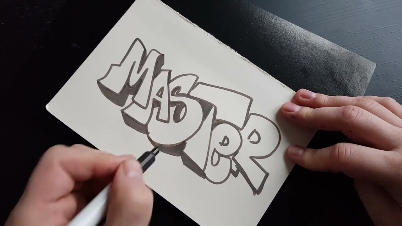 Easy Way to Write MASTER - INSCRIPTION GRAFFITI