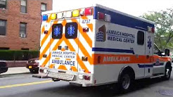 Jamaica hospital ambulance on scene of a medical call