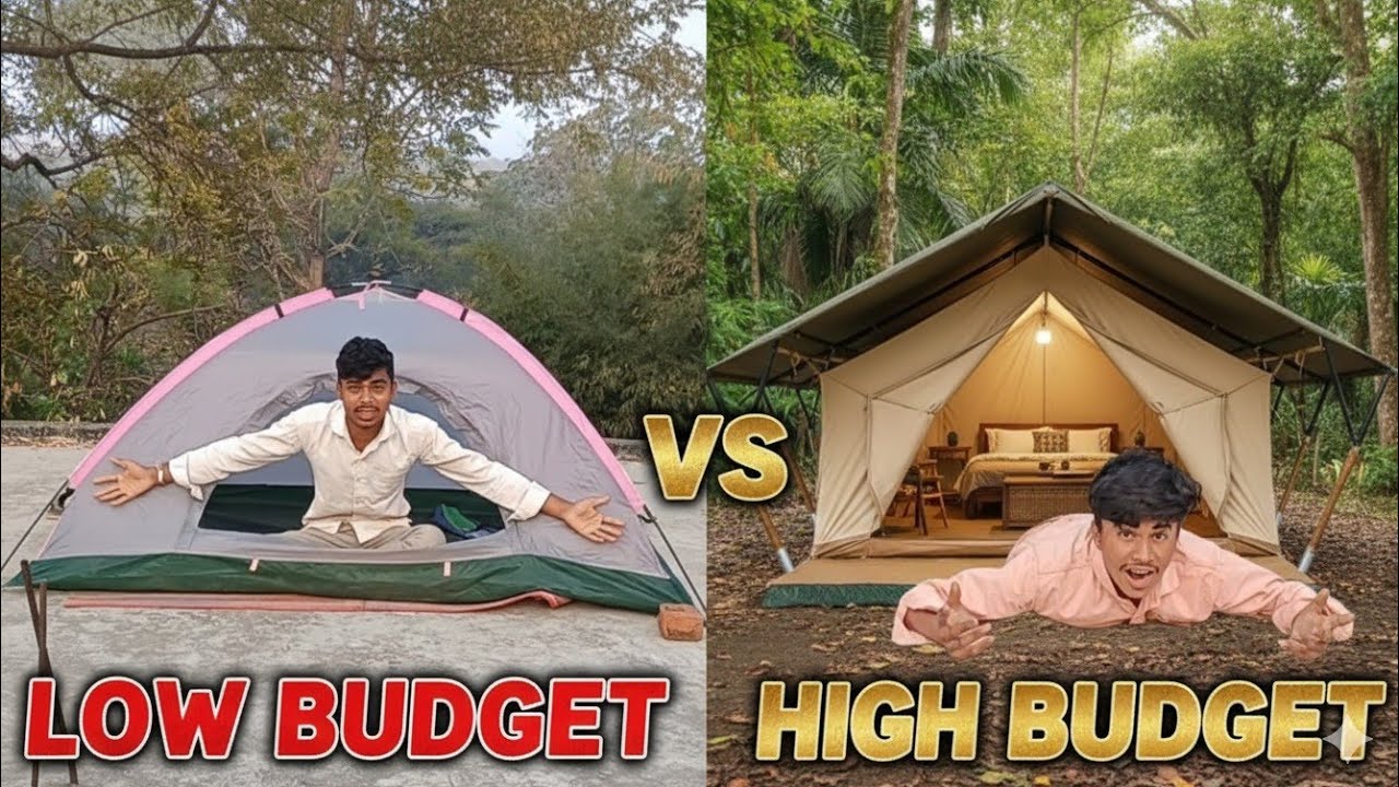 Low Bajet In Hing Bajet - 12 Haurs Survival || Camping Chalenge | Arjun The Camper 